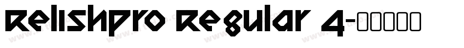 RelishPro Regular 4字体转换